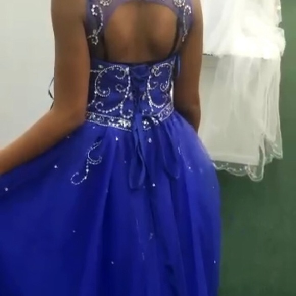 Royal Blue Princess Dress - Picture 4 of 5